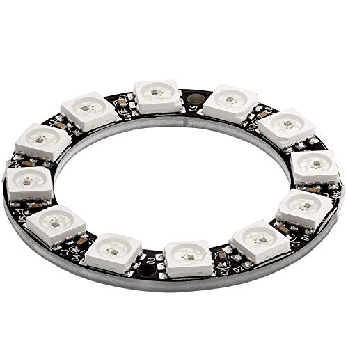 AZDelivery 5V RGB LED Ring Kompatibel mit WS2812B 12-Bit 38mm kompatibel mit Arduino inklusive E-Book! von AZDelivery