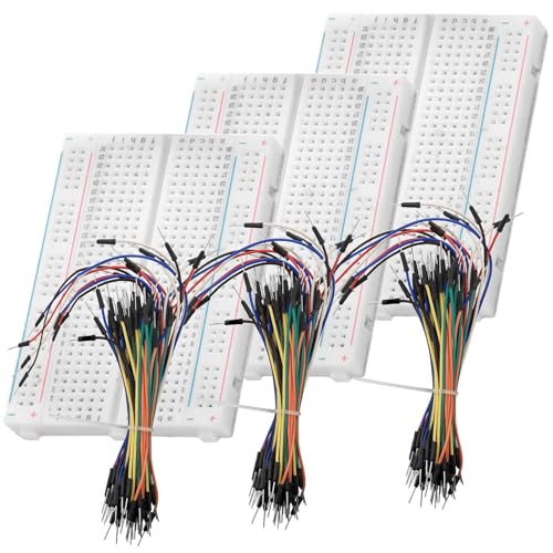 AZDelivery Breadboard Kit - 3 x 65Stk. Jumper Wire Kabel M2M und 3 x Mini Breadboard 400 Pins kompatibel mit Arduino und Raspberry Pi AZDelivery Breadboard Kit - 3 x 65Stk. Jumper Wire Kabel M2M und 3 x Mini Breadboard 400 Pins kompatibel mit Arduino und Raspberry Pi von AZDelivery