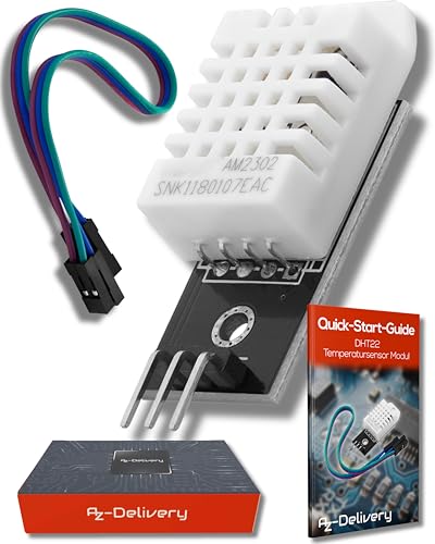 AZDelivery DHT22 AM2302 Temperatursensor und Luftfeuchtigkeitssensor mit Platine und Kabel kompatibel mit Arduino und Raspberry Pi inklusive E-Book! AZDelivery DHT22 AM2302 Temperatursensor und Luftfeuchtigkeitssensor mit Platine und Kabel kompatibel mit Arduino und Raspberry Pi inklusive E-Book! von AZDelivery