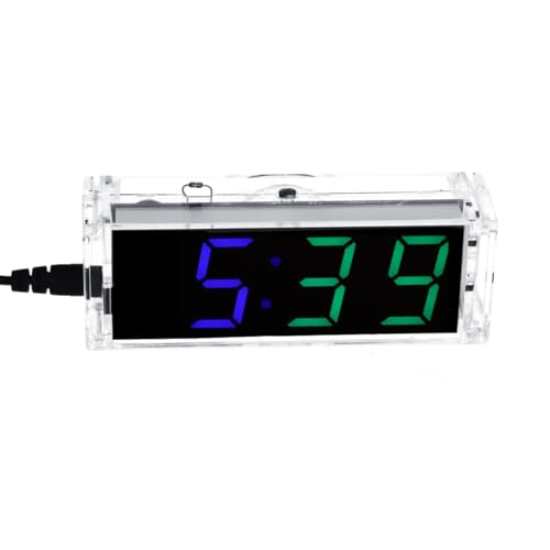 AZDelivery Digitaluhr Bausatz mit Acrylgehäuse – DIY Elektronik Uhr mit 4-stelligem LED-Display – Arduino-kompatibles Löten für Anfänger – Bausatz zum Erlernen der Elektronik und Löten von AZDelivery