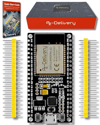 AZDelivery ESP-32 Dev Kit C unverlötet NodeMCU Module WLAN WiFi Development Board mit CP2102 (Nachfolgermodell zum ESP8266) und kompatibel mit Arduino inklusive E-Book!… von AZDelivery