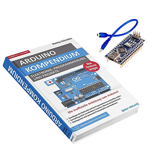 AZDelivery Großes Arduino Kompendium Buch mit gratis AZ-Nano V3-Board Mikrocontroller Board mit USB Kabel von AZDelivery