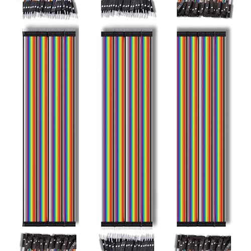 AZDelivery Jumper Wire Kabel 3 x 40 STK. je 20 cm M2M/ F2M / F2F kompatibel mit Arduino und Raspberry Pi Breadboard inklusive E-Book! von AZDelivery