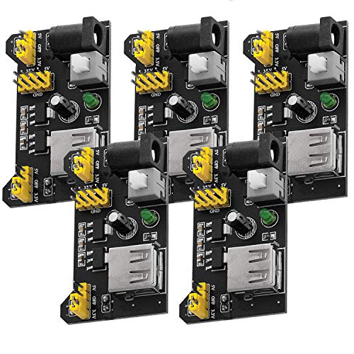 AZDelivery MB102 Breadboard Netzteil Adapter Power Supply Modul 3.3V/5V kompatibel mit Arduino inklusive E-Book! von AZDelivery