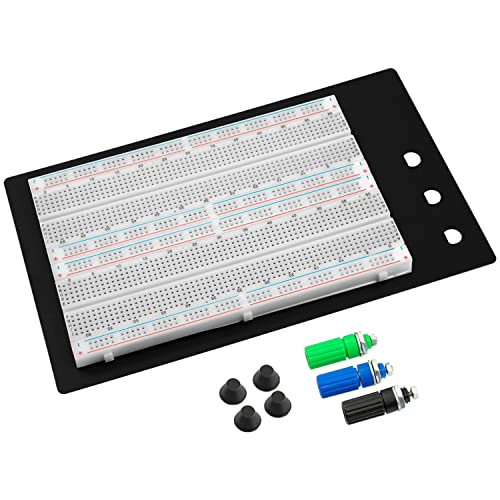 AZDelivery SYB-1660 Lötfreies Breadboard-Protoboard | Testschaltung Breadboard-Kit | Tie-Point 1660 ZY-204 | Mit 4 Strombahnen von AZDelivery
