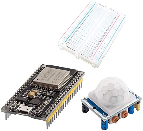 AZDelivery Starter Kit ESP32 Dev Kit C NodeMCU - HC-SR501 PIR Bewegungsmelder Projekt mit Mini Breadboard kompatibel mit Arduino inklusive E-Book! von AZDelivery