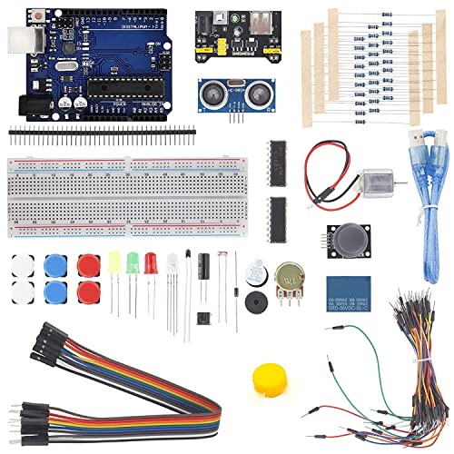 AZDelivery Starter Kit mit Widerständen, Stromversorgungsmodul und Gleichstrommotor mehrteilig Sensor Kit mit LEDs Elektronik Zubehör kompatibel mit Arduino, einschließlich E-Book! von AZDelivery