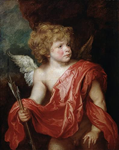 AZENZI Leinwand Plakat Leinwand bilder Kunstdruck Klassische Malerei Amor Anfang des Jahrhunderts von Anthony Van Dyck für Bürodekoration 60x90cm von AZENZI