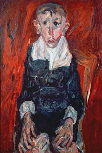 Bilder kunst leinwand Kunstdruck Leinwandbild Ölgemälde Der Dorftrottel von Chaim Soutine für Wanddekoration 60x90cm von AZENZI