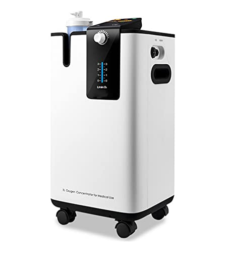 Professioneller Sauerstoffkonzentrator, 1-5 L/min Einstellbarer Tragbarer Sauerstoffkonzentrator, mit Zerstäubungsfunktion, Großer Kapazität,Geringem Geräusch und Breitem Anwendungsbereich,OZ301 von AZHANGU