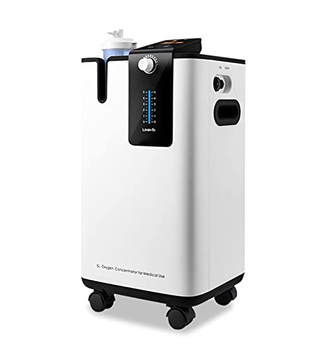 Professioneller Sauerstoffkonzentrator, 1-5 L/min Einstellbarer Tragbarer Sauerstoffkonzentrator, mit Zerstäubungsfunktion, Großer Kapazität,Geringem Geräusch und Breitem Anwendungsbereich,OZ501 von AZHANGU