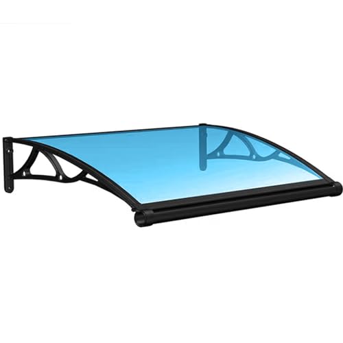 AZHANGYB Vordach Für Haustür Fenstermarkise 120x150cm, Modernes Überdachung Haustür, Polycarbonat & Metall, Sonnenschutz & Regenschutz, Manuell Bedienbar, 120 cm Tiefe von AZHANGYB