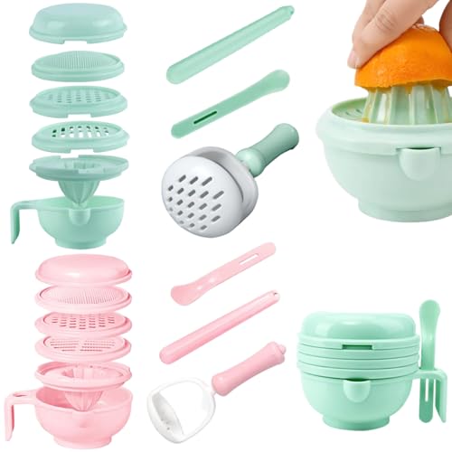 2 Sets Babynahrungshersteller mit Griff mit großer Kapazität Baby-Püre-Hersteller mit Masher nicht rutschfestem Hitzebeständiger Lebensmittelmühle für neue Eltern Püree 2 Sets Babynahrungshersteller mit Griff mit großer Kapazität Baby-Püre-Hersteller mit Masher nicht rutschfestem Hitzebeständiger Lebensmittelmühle für neue Eltern Püree von AZIDWERYQ