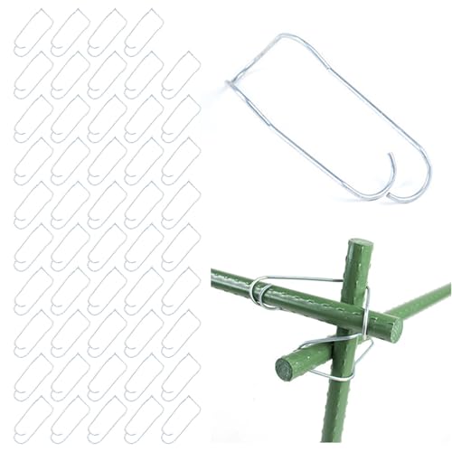 50 Stcs Anschlussschnallen für Bambusstöcke Stahlverbindungsschnallen Verschleiß-resistenter Gitterclips wiederverwendbare Gartenclips für Pflanzen Mehrzweck-Pflanzenunterstützung für Gartenarbeit 0 von AZIDWERYQ