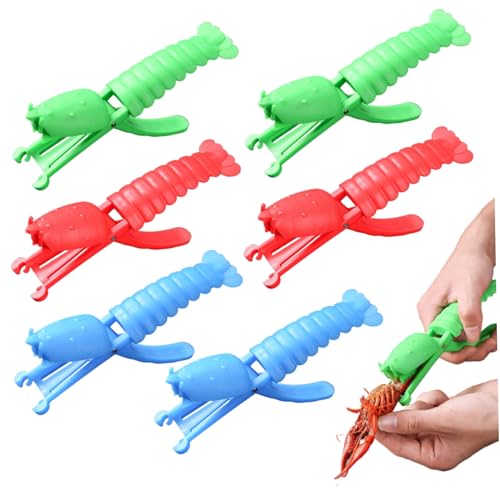 6pcs Crawfish -Schäler, praktische Plastik -Garnelenschäler und Deveiner -Werkzeug mit Komfortgriff, lustige Küchenwerkzeuge für Erwachsene, Kinder, Kochgarnelen und Deveiner -Werkzeug von AZIDWERYQ