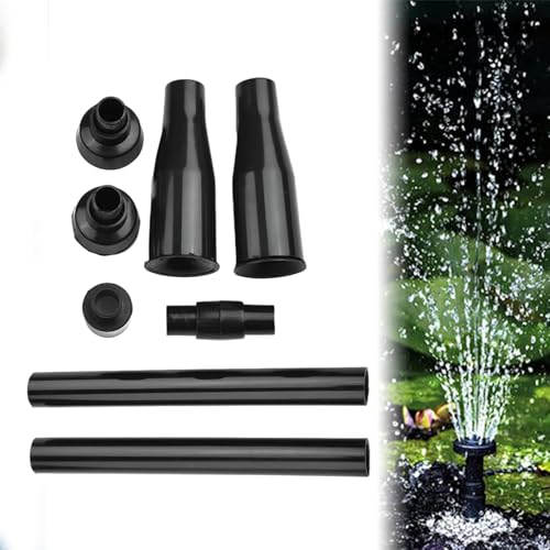 AZIDWERYQ 1 Set Brunnendüse Multikombination mit schwarzen Plastikbrunnen Düsenköpfen für Garten, Teich, Vergnügungspark, Landschaftspoolköpfe von AZIDWERYQ