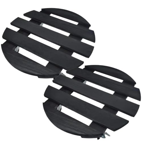 AZIDWERYQ 2pcs Rolling Plant -Ständer mit Rädern, 12 Kiefernrundanlagenständer mit 4 360 ° rotierenden Rädern für Innenständer im Innenbereich mit Außenständen mit von AZIDWERYQ