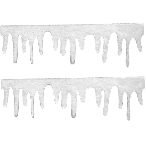 AZIDWERYQ 2pcs Schneedecke 47x14 Zoll Weihnachten DIY Künstliche Schnee leicht zu schneiden Winter Wunderlanddekorationen für Fenster Kamin Mantel Tisch Zaun Dorf Display Decke für Weihnachtsdorf von AZIDWERYQ