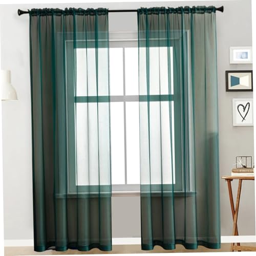 AZIDWERYQ 2pcs Voile Vorhänge, 39 x 79 Zoll dunkelgrüne Vorhänge Sonneneinstrahlung Filterung Schutz der Privatsphäre Polyester Sheer für Schlafzimmer Terrasse Tür AZIDWERYQ 2pcs Voile Vorhänge, 39 x 79 Zoll dunkelgrüne Vorhänge Sonneneinstrahlung Filterung Schutz der Privatsphäre Polyester Sheer für Schlafzimmer Terrasse Tür von AZIDWERYQ