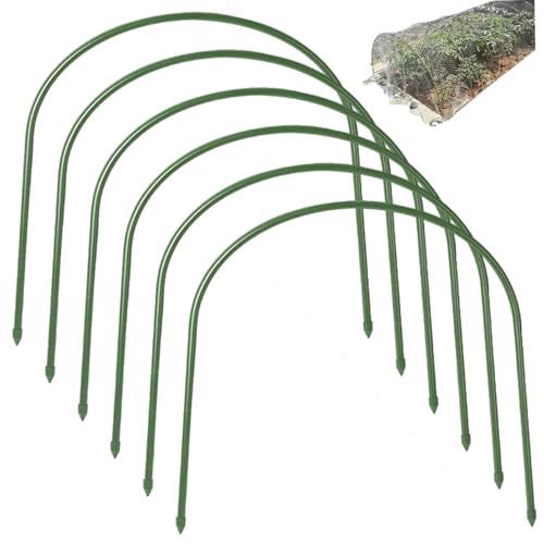AZIDWERYQ 6pcs Gartenrefen für erhöhte Betten, 18, 9 x 13, 7 Zoll rostfreie Gewächshaus-Reifen, Tunnel anbauen für Gartenstoff, Pflanzenunterstützung für erhöhte Betten von AZIDWERYQ