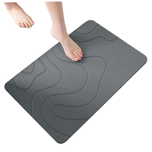 AZIDWERYQ Diatomitbadmatte, 16x24 absorbierende schnelle trockene Nicht -Schlupf -Kieselgur -Erdbad -Matte für Badezimmerboden, Wanne und Dusche, Waschbecken Kieselgur Erde von AZIDWERYQ