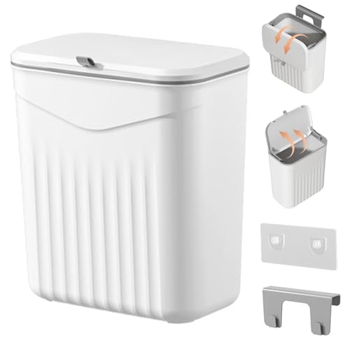 AZIDWERYQ Hängende Mülldose, 10.2x6.3x11, 2 Zoll Wandmüllmüll mit leckerem Deckel, Weitmundschrank, Kunststoffabfallbehälter für Küchenschranktür AZIDWERYQ Hängende Mülldose, 10.2x6.3x11, 2 Zoll Wandmüllmüll mit leckerem Deckel, Weitmundschrank, Kunststoffabfallbehälter für Küchenschranktür von AZIDWERYQ