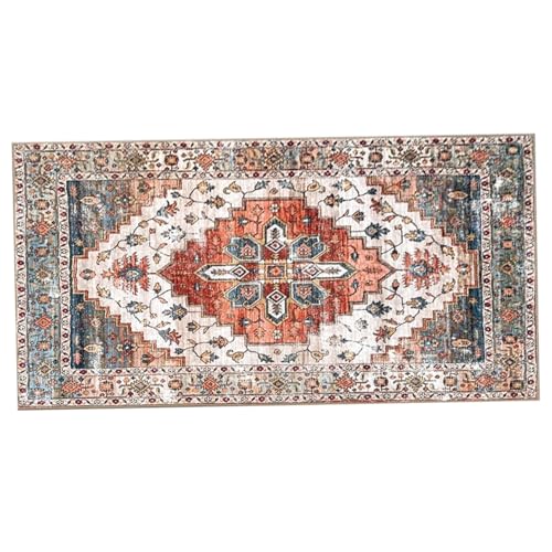 AZIDWERYQ Runner Teppich 48x24 Zoll Böhmischer Muster Teppichläufer mit Nicht rutscher Rücken von AZIDWERYQ