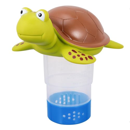 AZIDWERYQ Turtle Floating Pool Chlorspender, Schildkrötenpool Dosierung für 1 und 3 Zoll Tabletten und Bromhalter für große/kleine Pools, Pool -Chlor -Floater von AZIDWERYQ