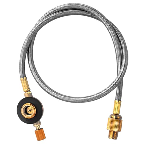 Butan zu Propan -Adapterschlauch 3, 3 Fuß einstellbar flameprofon Propanregler mit Schlauch zum Camping -Picknick im Freien im Freien in Indoor -Butan zu Adapter von AZIDWERYQ