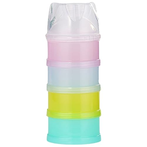 Milchpulverspender Topf 4 Schichten Stapelbare tragbare Kapazität sicherer luftdichtes Baby -Milchpulver -Spendertöpfe für die Heimformel zu Hause von AZIDWERYQ