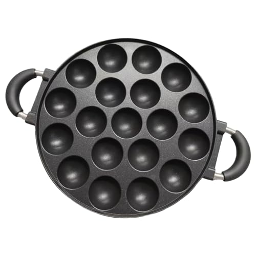 Mini-Pfannkuchenhersteller, Nicht-Stick-Pfannkuchenpfanne mit 19-mold-Design, Eierbratenpfanne mit Anti-Scenening-Griff für Gasherde Elektrikkeramikinduktion Mini von AZIDWERYQ