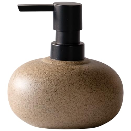 Pumpenflaschenspender 300 ml Steinstruktur-minimalistische Keramikspenderflasche für Körperwäsche, Handseife, Conditioner, Shampoo-Duschflaschen von AZIDWERYQ