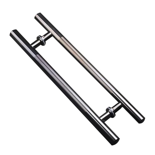 AZJJDP Duschtürgriff, Edelstahl-Badezimmer-Duschgriff, Türgriff zum Drücken, Duschraum-Schiebetürteile ersetzen (groß) (Farbe: Schwarz, Größe: Lochabstand -400 mm) von AZJJDP