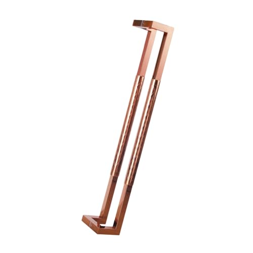 AZJJDP Duschtürgriff, doppelseitiger Glastürgriff, Edelstahl-Schiebetürgriff für Duschräume, Einkaufszentren, Büros, Schwingtüren (Farbe: Roségold, Größe: Abstand 800 mm) von AZJJDP