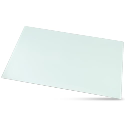 AZKEEGREY Schneidebrett Glas Rechteck 28.5 x 39 x 0,4 cm, Gehärtetes Glas Schneidbrett Glasschneidebrett Rutschfestes, Glasplatte Küche mit Anti-Rutsch Klebepunkte für Küchenarbeitsplatte von AZKEEGREY