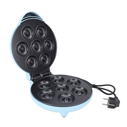 Donut Maker Elektrisch, 7 Löcher Schnelles Aufheizen Intelligente Temperaturkontrolle Antihaftbeschichtung Donutmaschine für zu Hause Backen ABS SUS Aluminium von AZMUDE