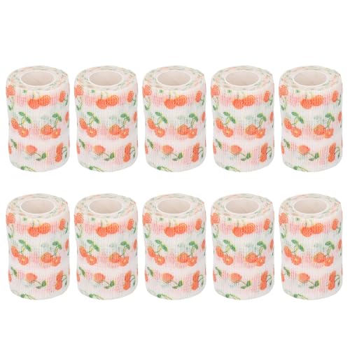 Self Adhesive Wrap Nonwoven Polyester Rainproof Breathable High Elasticity Tear Able Design for Sports Animals Pets 10pcs (7.5cm) von AZMUDE