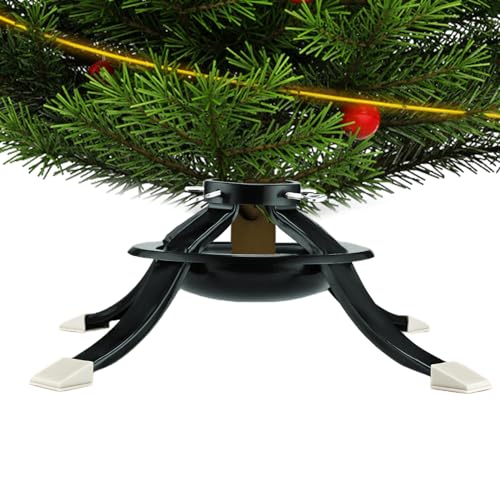 AZOOB Künstlicher Weihnachtsbaumständer – mit 4 stabilen Füßen, Baumständer Basis, Metall-Weihnachtsbaum-Ersatzständer, echter Weihnachtsbaumständer, Weihnachtsbaum-Spinner-Ständer aus Metall für von AZOOB