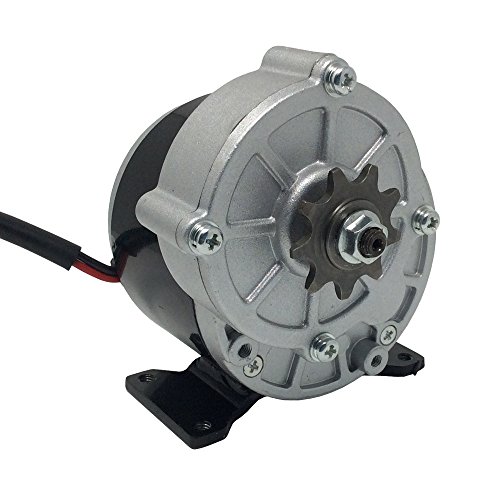 DC Roller Motor 24V 36V Brushed Motor 350W High 380RPM mit Kettenrad 9 Zähne und Pitch 12.7mm für E-Bike (36V, 380 RPM) von AZSSMUK