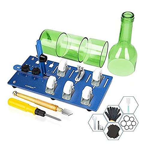 Glasflaschenschneider Verbesserte Flaschenschneidemaschine zum Schneiden von runden, handwerklichen DIY-Glasschneider-Bündelwerkzeugen (A) von AZSSMUK