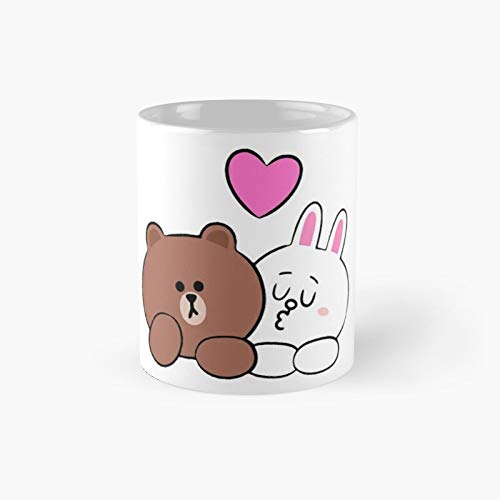 Brown Bear And Cony In Love Classic Mug Best Gift Funny Coffee Mugs 11 Oz von AZSTEEL