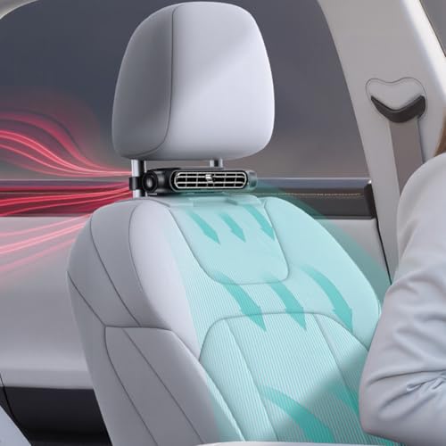 AZURAOKEY Autositzkühlungslüfter, 2025 neuer tragbarer Neck -Sitzlüfterbatterie 3000 -mAh -Autositzventilat von AZURAOKEY
