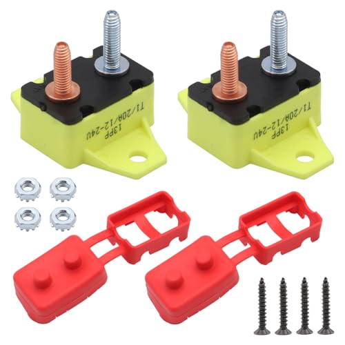 AZURAOKEY DC 12V - 24 V -Leistungsschalter Elektrikumbruch mit Schrauben und Abdeckungen Mini -Leistungsschalter wasserdichte automatische Reset Circuit Breaker for Autos Boote -20A 2PCs AZURAOKEY DC 12V - 24 V -Leistungsschalter Elektrikumbruch mit Schrauben und Abdeckungen Mini -Leistungsschalter wasserdichte automatische Reset Circuit Breaker for Autos Boote -20A 2PCs von AZURAOKEY
