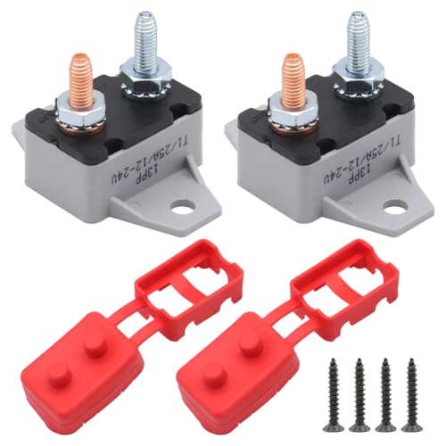 AZURAOKEY DC 12V - 24 V -Leistungsschalter Elektrikumbruch mit Schrauben und Abdeckungen Mini -Leistungsschalter wasserdichte automatische Reset Circuit Breaker for Autos Boote -25A 2 PCs AZURAOKEY DC 12V - 24 V -Leistungsschalter Elektrikumbruch mit Schrauben und Abdeckungen Mini -Leistungsschalter wasserdichte automatische Reset Circuit Breaker for Autos Boote -25A 2 PCs von AZURAOKEY