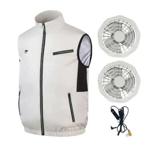 AZURAOKEY Kühlweste mit Ventilator for Herren & Damen – tragbare Klimaanlagenweste mit 3-Gang-Ventilator, atmungsaktives Mikro-Perforationsgewebe, schnelle Wärmeabfuhr von AZURAOKEY