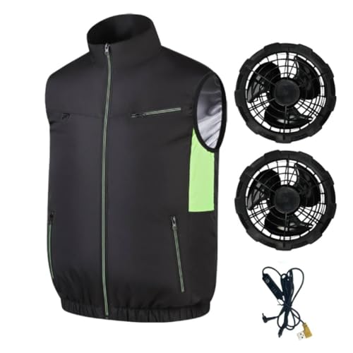 AZURAOKEY Kühlweste mit Ventilator for Herren & Damen – tragbare Klimaanlagenweste mit 3-Gang-Ventilator, atmungsaktives Mikro-Perforationsgewebe, schnelle Wärmeabfuhr von AZURAOKEY