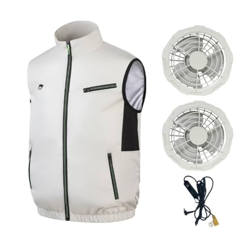 AZURAOKEY Kühlweste mit Ventilator for Herren & Damen – tragbare Klimaanlagenweste mit 3-Gang-Ventilator, atmungsaktives Mikro-Perforationsgewebe, schnelle Wärmeabfuhr von AZURAOKEY