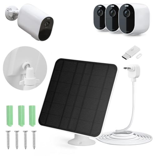 AZURAOKEY Solarpanel-Ladegerät, kompatibel mit Arlo Essential Spotlight/XL-Strahler, 4 W/6 W Arlo Essential Solarpanel-Ladegerät, wasserdicht mit 3 m Micro-USB-Kabel und Wandhalterung AZURAOKEY Solarpanel-Ladegerät, kompatibel mit Arlo Essential Spotlight/XL-Strahler, 4 W/6 W Arlo Essential Solarpanel-Ladegerät, wasserdicht mit 3 m Micro-USB-Kabel und Wandhalterung von AZURAOKEY