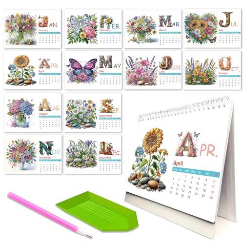 Diamond Painting Kalender 2026, DIY Diamond Malerei Stehender Schreibtischkalender Weihnachtsdekor, Jan 2026 - Dez, 12 Monatskalender, DIY Kalender 2026 Geschenk Diamond Painting Kalender 2026, DIY Diamond Malerei Stehender Schreibtischkalender Weihnachtsdekor, Jan 2026 - Dez, 12 Monatskalender, DIY Kalender 2026 Geschenk von AZURAOKEY