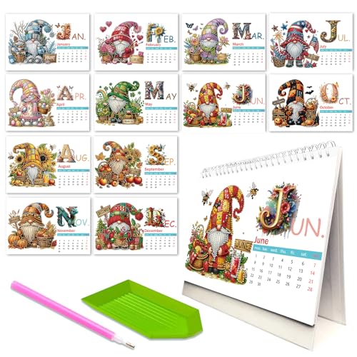 Diamond Painting Kalender 2026, DIY Diamond Malerei Stehender Schreibtischkalender Weihnachtsdekor, Jan 2026 - Dez, 12 Monatskalender, DIY Kalender 2026 Geschenk Diamond Painting Kalender 2026, DIY Diamond Malerei Stehender Schreibtischkalender Weihnachtsdekor, Jan 2026 - Dez, 12 Monatskalender, DIY Kalender 2026 Geschenk von AZURAOKEY